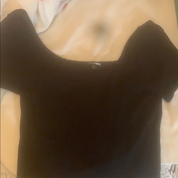 Black Crop Top - Picture 2 of 3